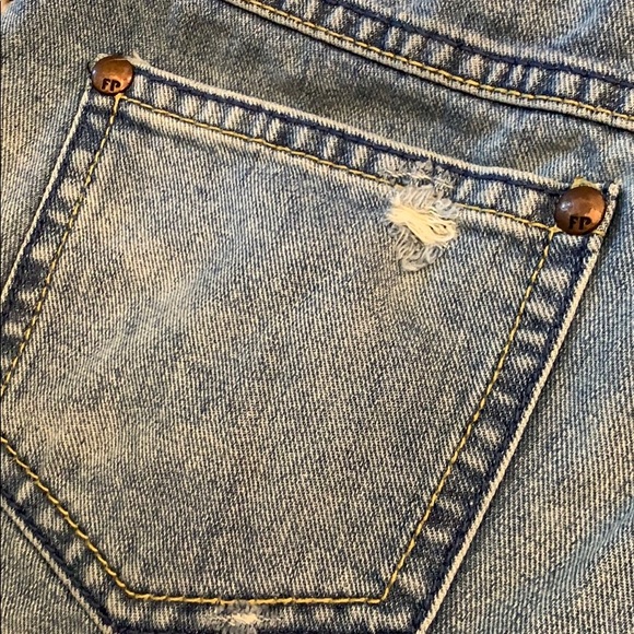 free people herbalife distressed jean shorts. - Picture 8 of 8